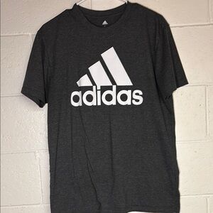 Adidas Gray and White Short Sleeve Tee